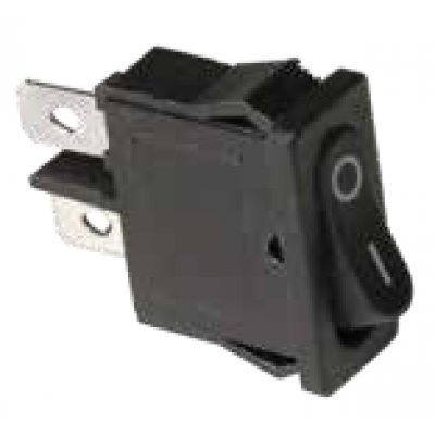 Interruptor rectangular tecla negra 6 Amp 250V